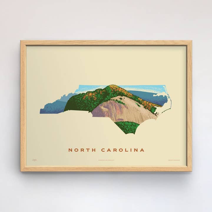 North Carolina State Print - Ser Glas Rock för wholesale av 50 States of Beauty