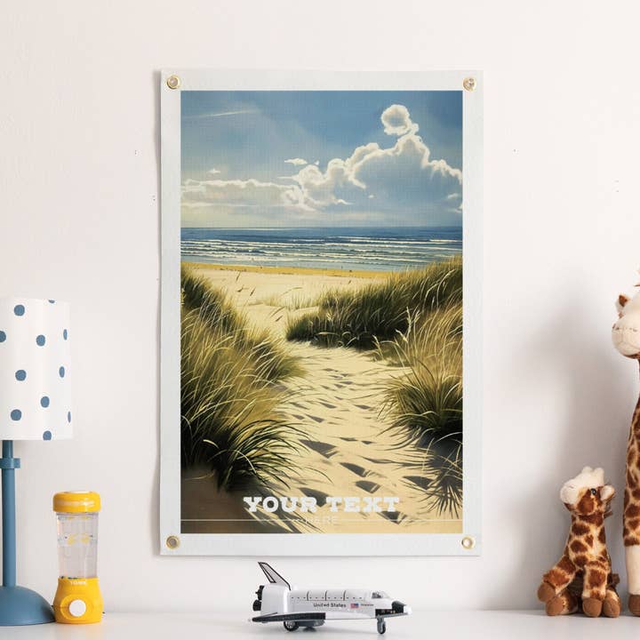 Custom Beach Dunes Felt Banner for wholesale by Benoit's Design Co.