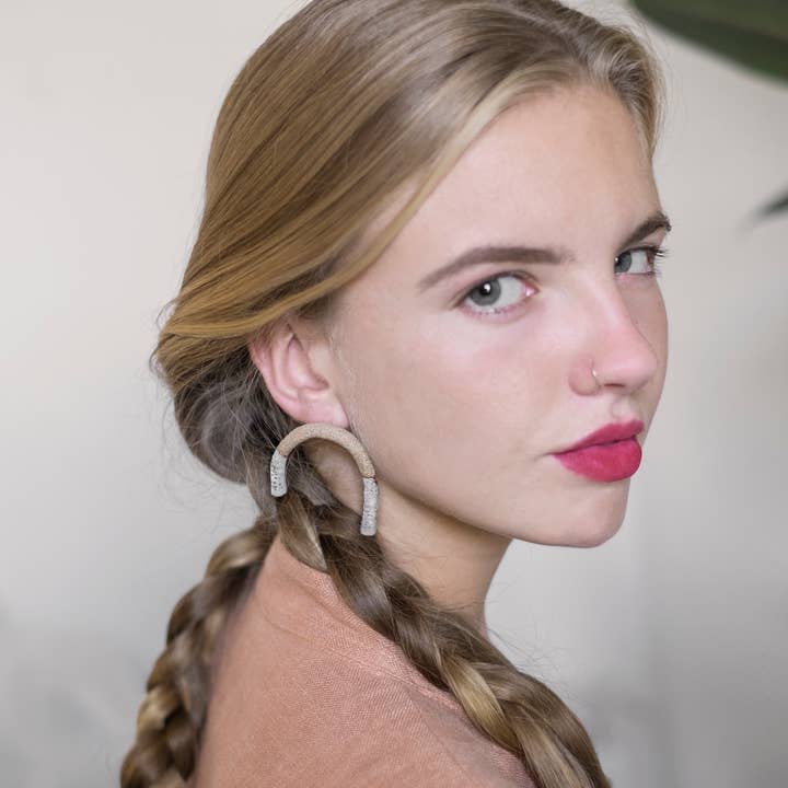 KetevanStudio - Wholesale Dangle Earrings - Ghani Earrings in White