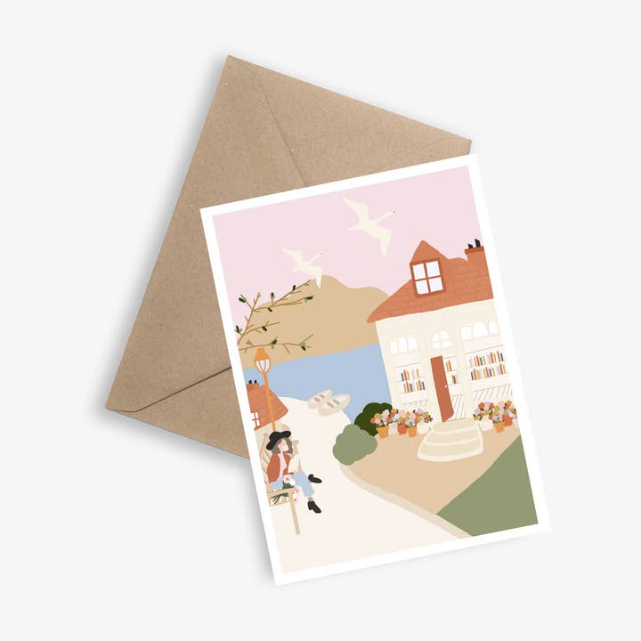 De Lezeres (De Lezer) - Eenvoudige kaart voor wholesale door LE PAPIER GRAPHIQUE