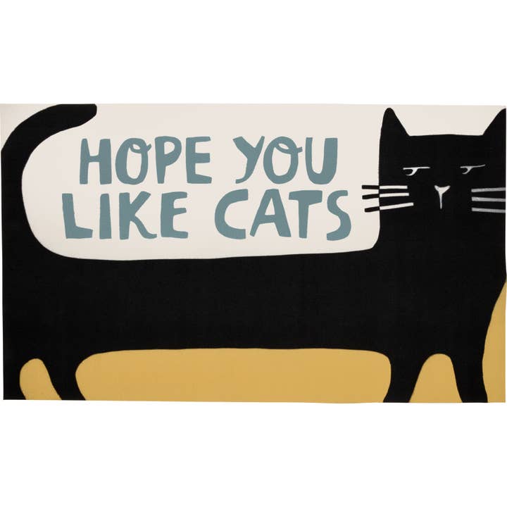 Hope You Like Cats Rug for wholesale by Primitives by Kathy