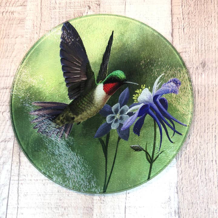 GP Originals - Wholesale Cutting Board - Hummingbird Columbine Tempered Glass Cutting Board 2