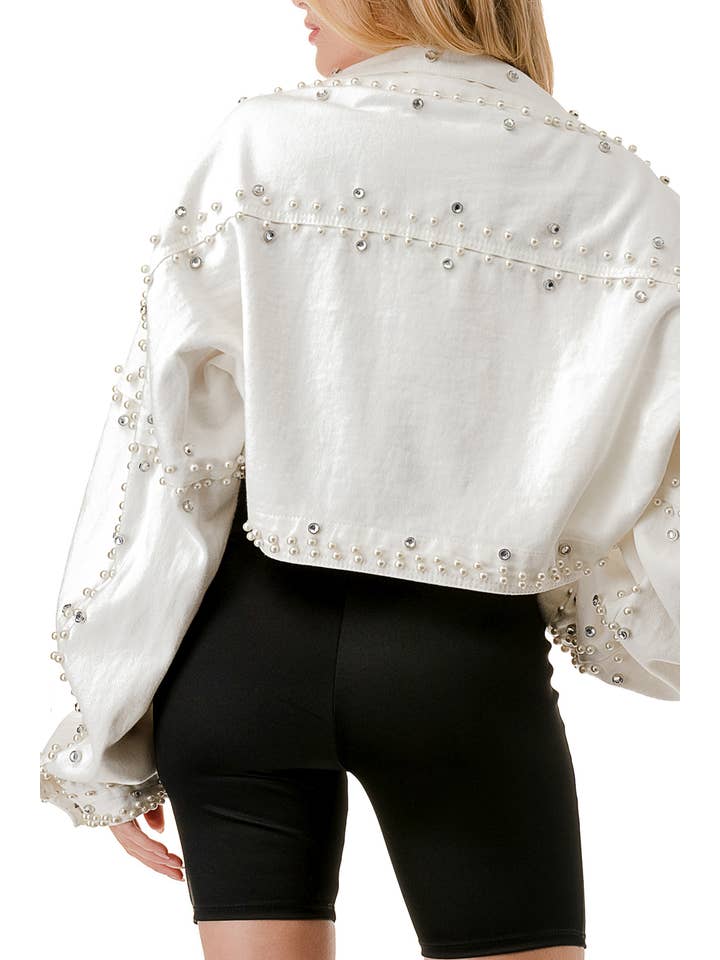 SALT - Wholesale Denim Jacket - Women's - (NJ7982) Bolero Denim Jacket (2 colors)