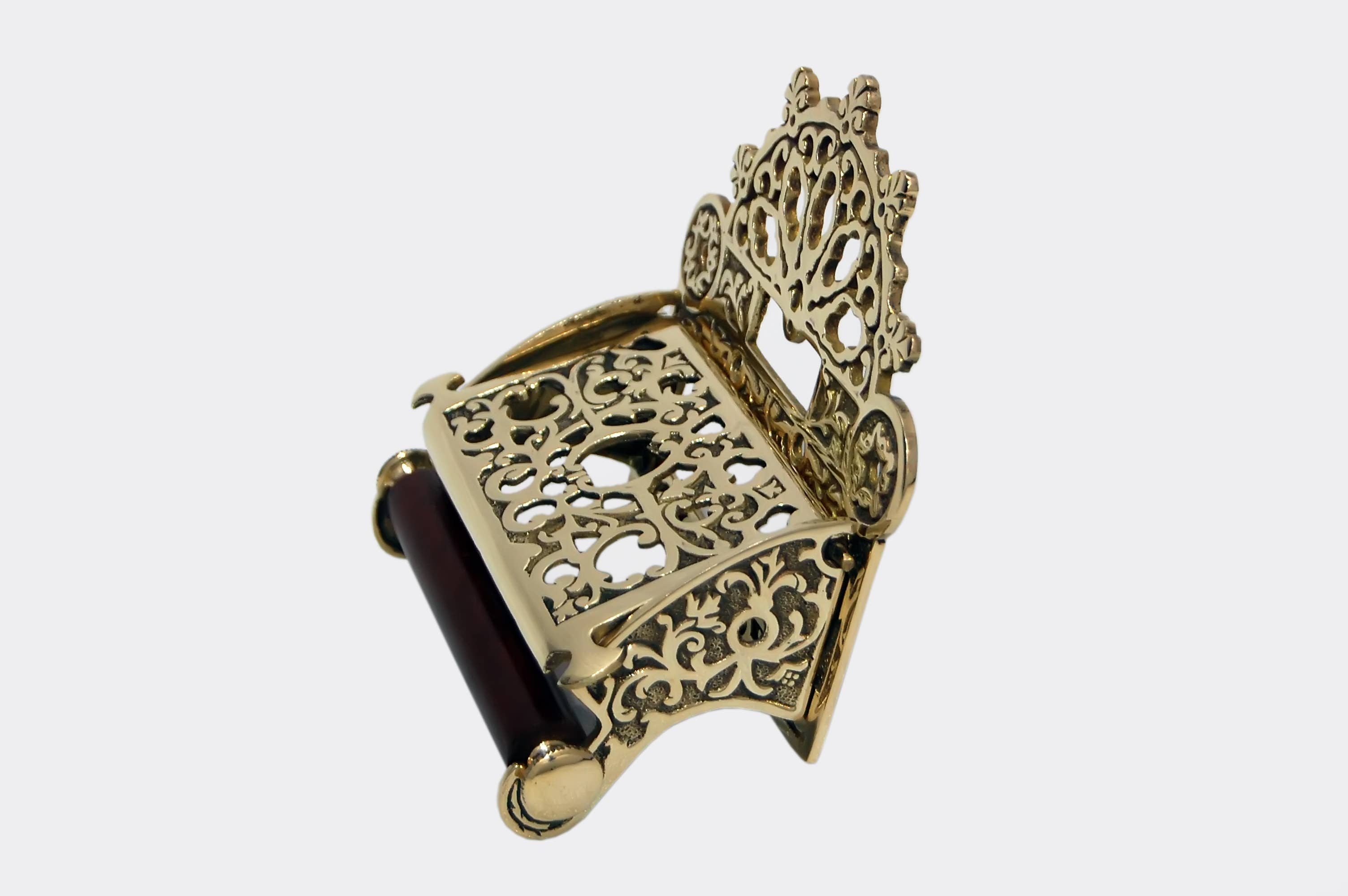 Alza – wholesale Toilet paper holder – Victorian Flape Toilet Roll Holder Chrome & Gold finish2