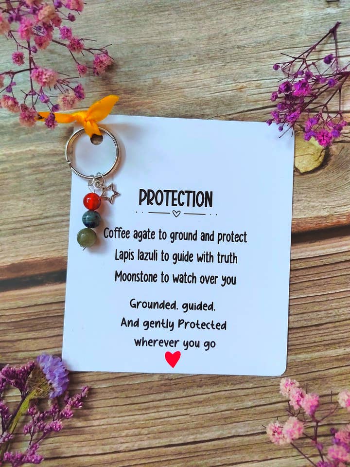 Llavero de cristal de protección, llavero de piedra preciosa de protección para venta al por mayor de Colourful CeCe