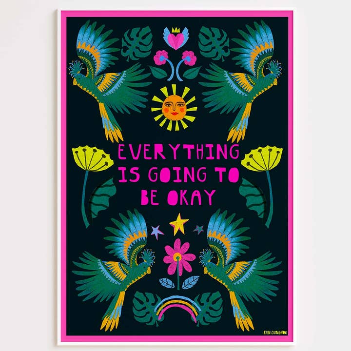 Lámina artística Todo va a estar bien para venta al por mayor de Erin Donohoe
