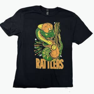 Turnovers Inc - Wholesale Screen Printed T-Shirt - Unisex - FAMU Rattlers Tshirt- Black Rattler