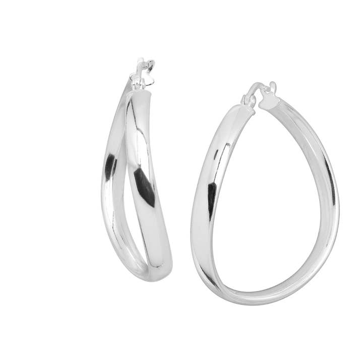 Silpada 'Porto Ferro' Twisted Hoop Earrings in Ste for wholesale by Silpada