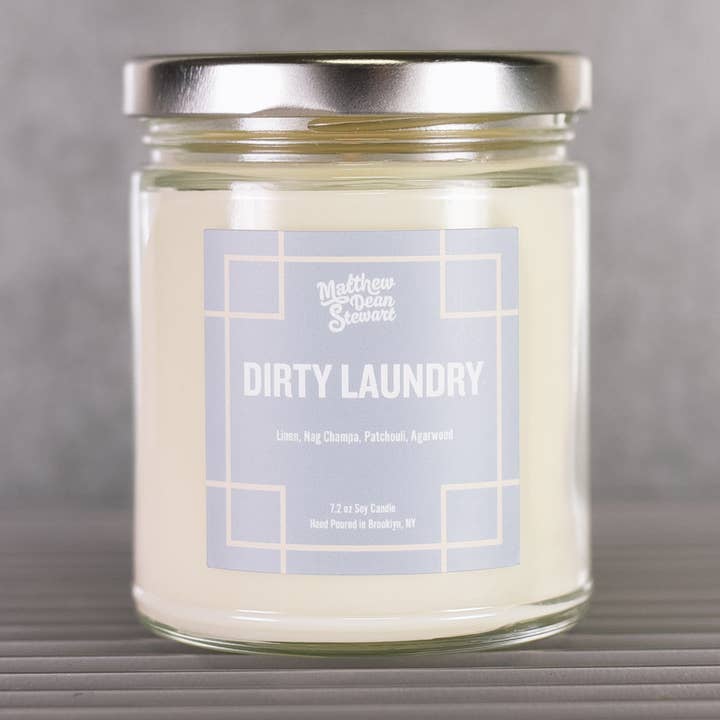 DIRTY LAUNDRY - 7.2 oz LGBT+ Soy Wax Jar Candle for wholesale by Matthew Dean Stewart