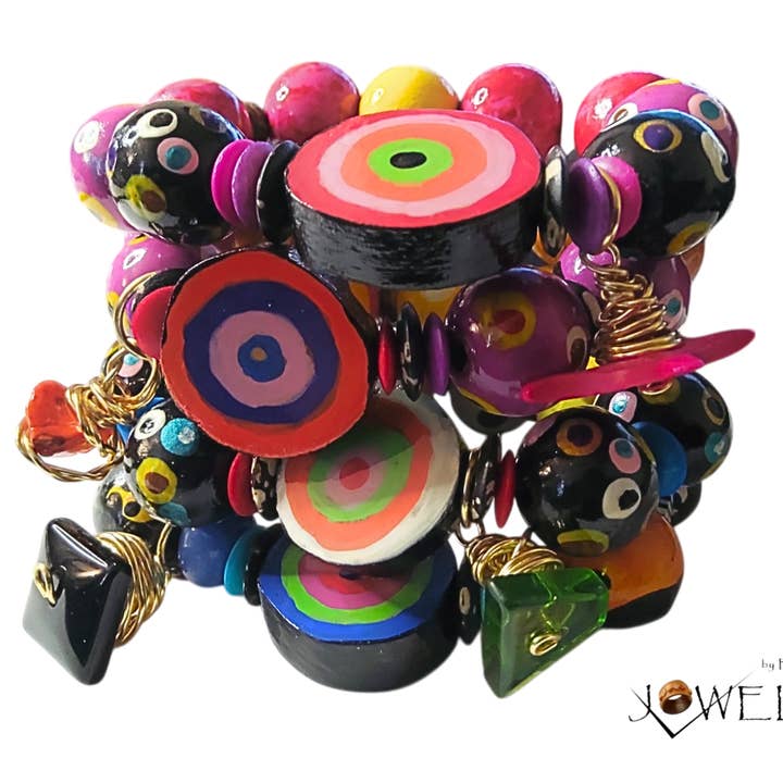 Handmade/ Hand-Painted Artistic Colorful Bohemian Bracelets for wholesale by Jewelry By BDK