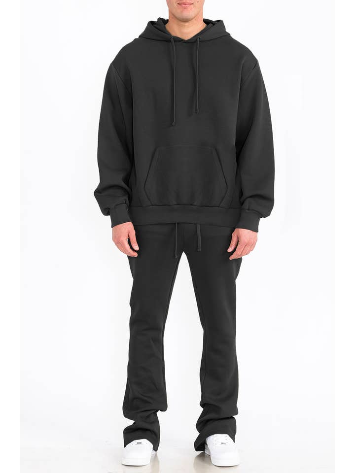 WEIV - Wholesale Tracksuit - Men's - Mens Stacked Flare Fleece Track Suit SET6