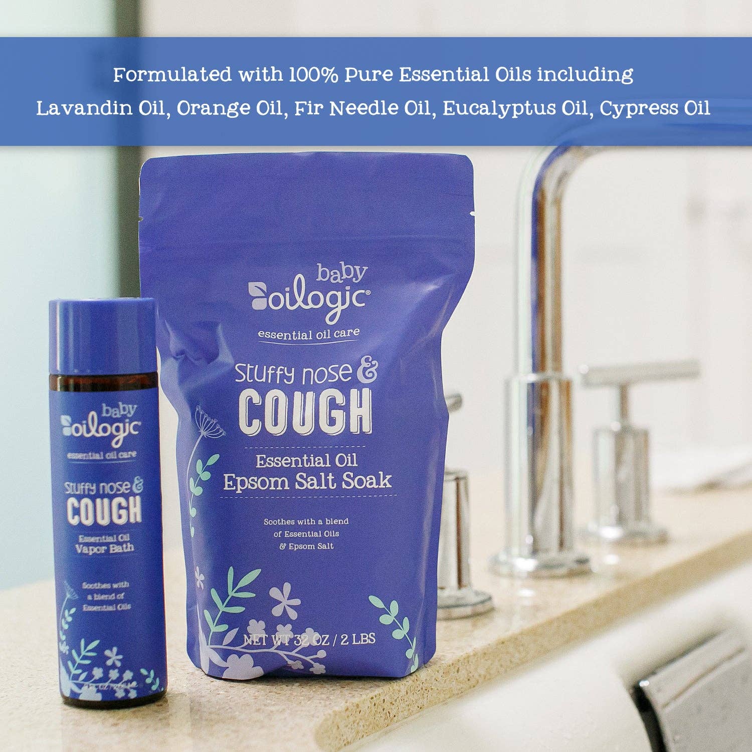 Oilogic Baby & Kid Solutions - Wholesale Bath Salts - Stuffy Nose & Cough Essential Oil Epsom Salt Soak5