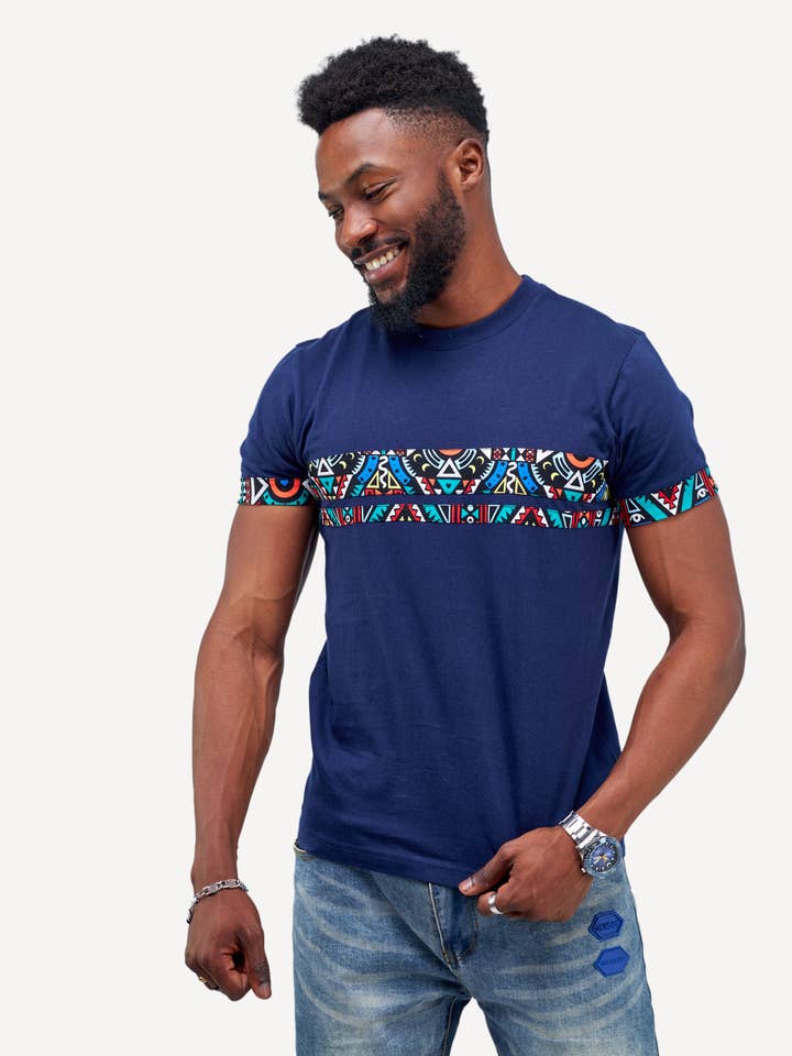 Kali Premium Ts: azul marino con azul tribal para venta al por mayor de Kitu Kali