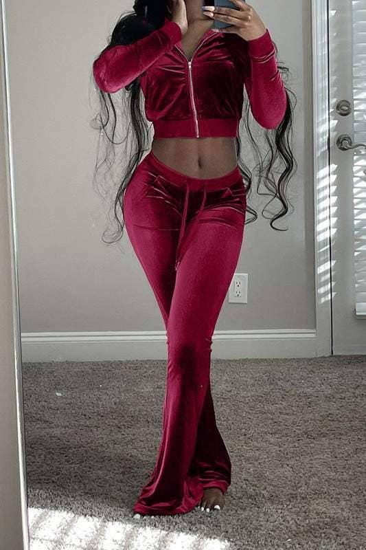 Queen Fashion – wholesale Set med topp och kjol - Dam – Velourjacka träningsset3