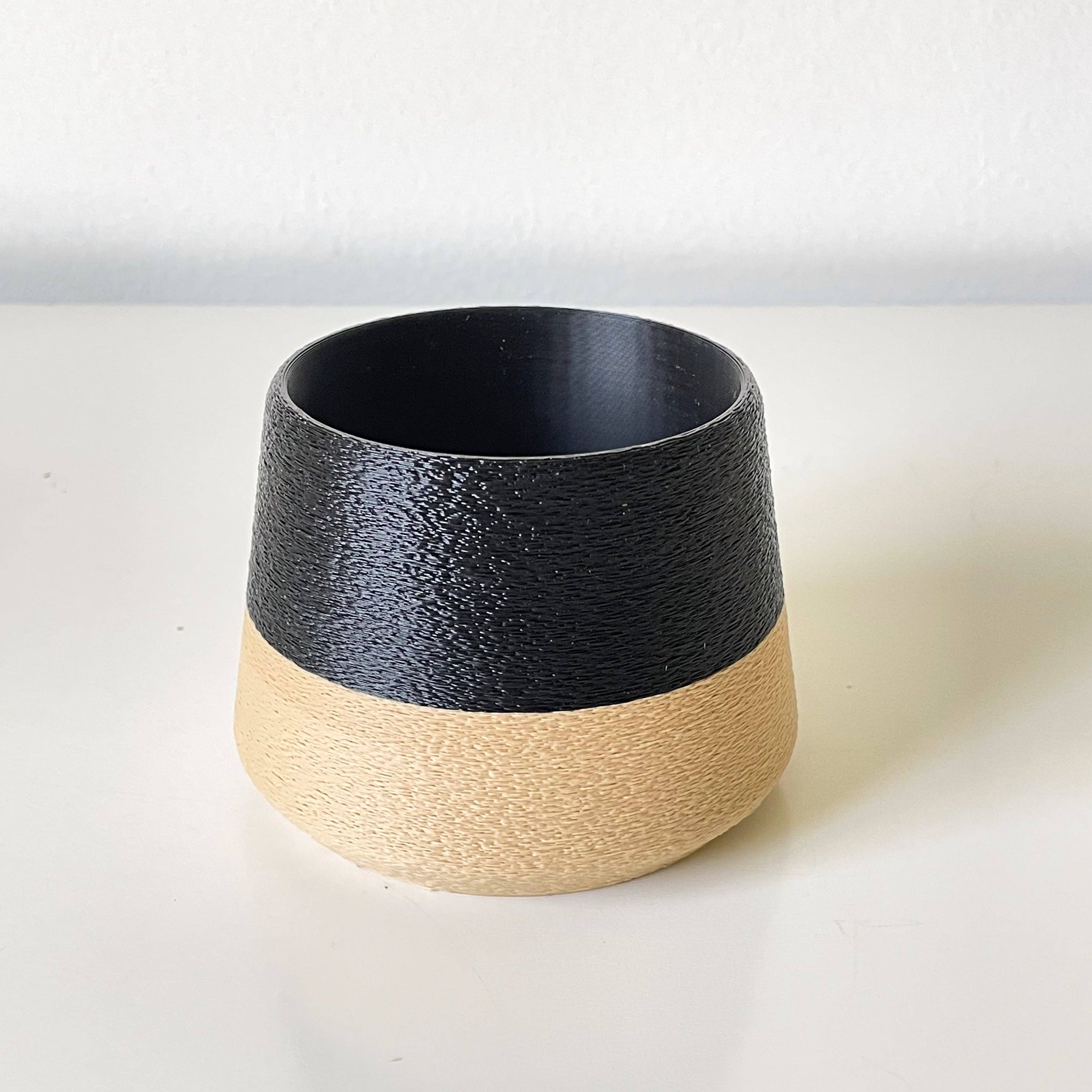 Sonnihaus – wholesale Kruka – KYOTO Blomkruka med inbyggd bricka och dränering, 3D-printad minimalistisk design2