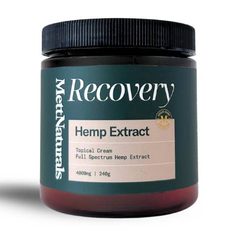 Recovery, Full Spectrum Topical Cream, 8 oz - Natural for wholesale by Mett Naturals CBD