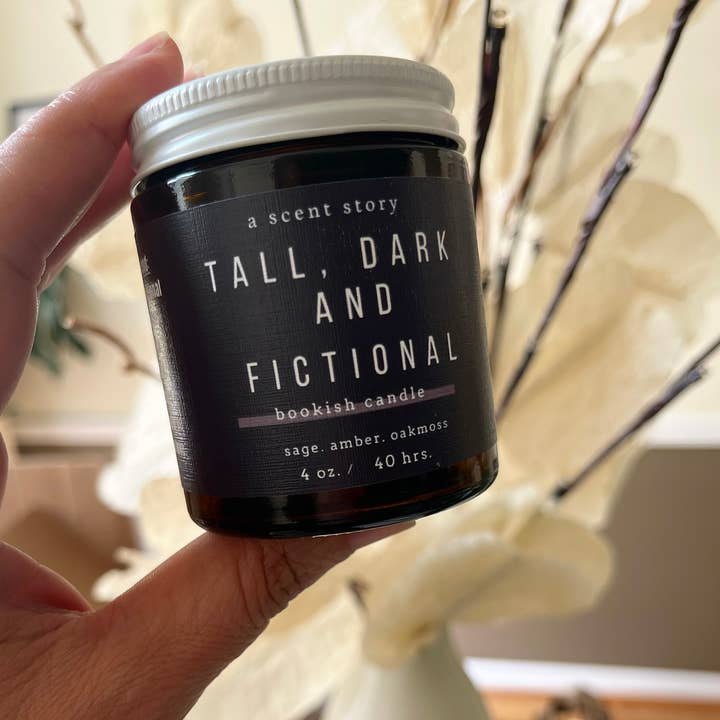 A Scent Story Candle Co - Wholesale Jar/Filled Candle - Tall, Dark & Fictional | Bookish Candle | Soy Wax,2