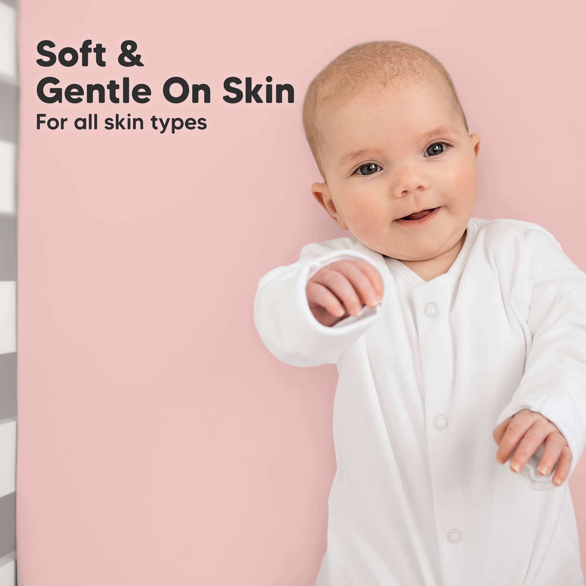 Rosa Lenzuolo con angoli elasticizzati in cotone biologico, confezione da 2 in vendita all'ingrosso su Faire3