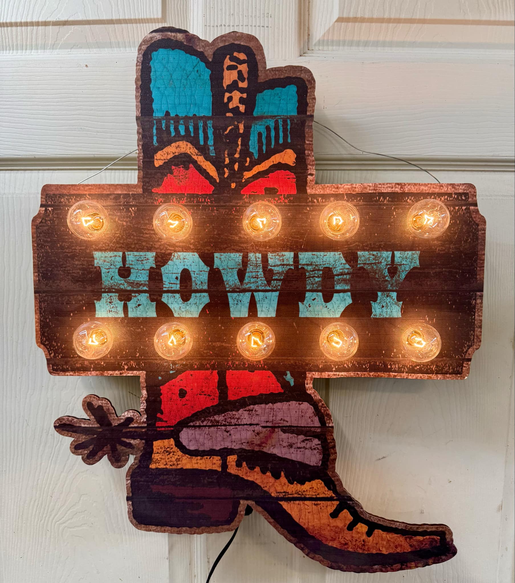 TroubleMaker Trading Company - Wholesale Wall Sign - Cowboy Boot Marquee - 22.5" x 18.25" Lighted Artwork1