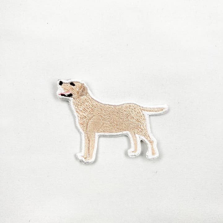 Field Trip Threads - Wholesale Patch - Yellow Labrador Embroidered Iron On Patch | Dog Patch Pets