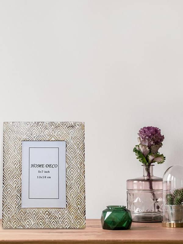 Round Patterned Handmade Picture Frame for wholesale by Little Elephant