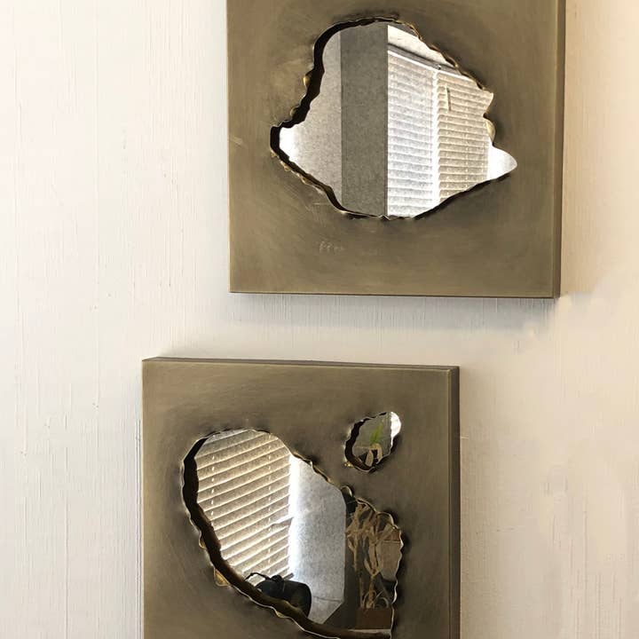 Wandspiegel - Dekorativer Metallwandspiegel MR7200-B für den Großhandel von Peterson Housewares & Artwares