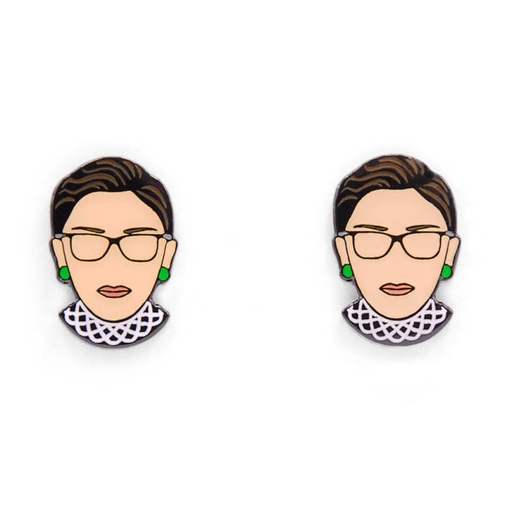 Ruth Bader Ginsburg Inspired Earrings for wholesale by Makin' It Hers