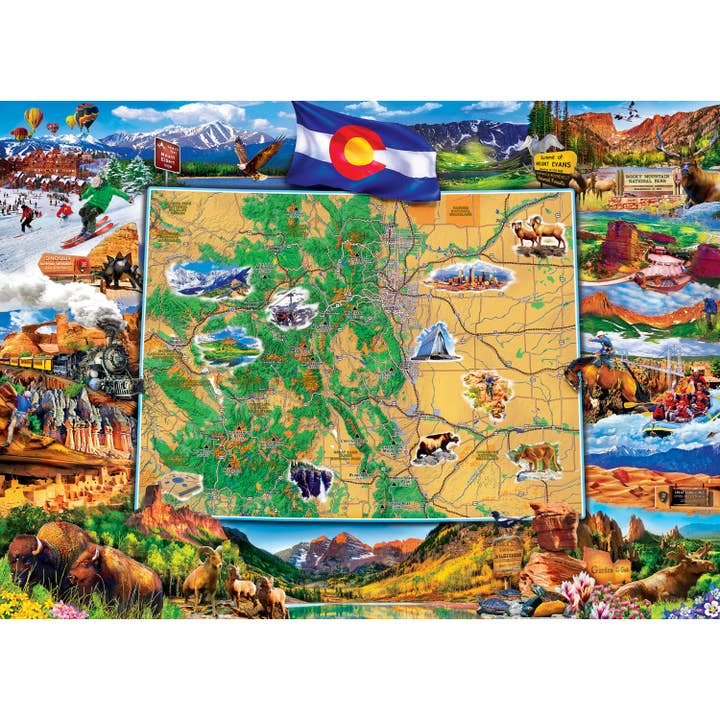 Masterpieces Puzzles - Vente Puzzle – adulte - Colorado - Puzzle de 1000 pièces The Centennial State1