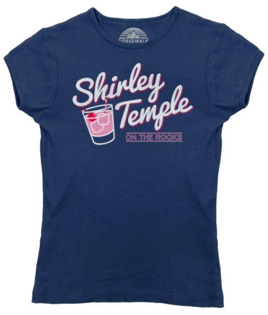 Boredwalk - Vente T-shirt sérigraphié – femme - T-shirt Shirley Temple On The Rocks pour femme3