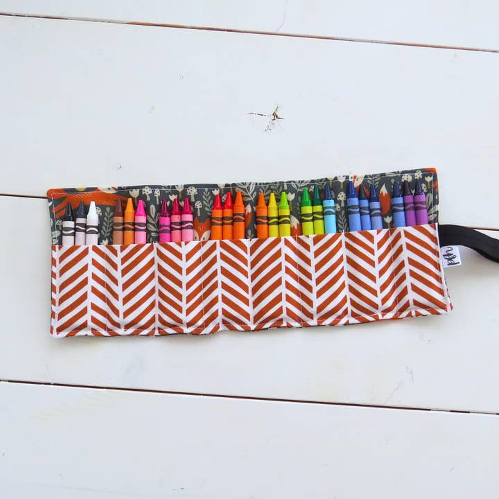 PaperFromHeaven - Wholesale Crayons – Child & baby - Fox Crayon Roll • Forest Friends Kids Gifts • Woodland Theme1