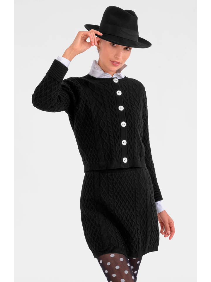 Gretchen Scott LLC - Wholesale Cardigan - Women's - Irish Knit Cardigan10