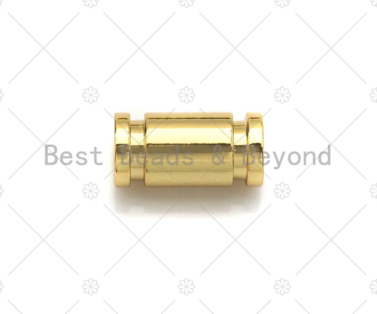 BestBeads&Beyond - Wholesale Beads - 2pc/10pcs 18K Gold High Polished Tube Space Bead, Tube Shape Beads, Men's Jewelry Findings, Bracelet Beads, 5x10mm, sku#Y3221
