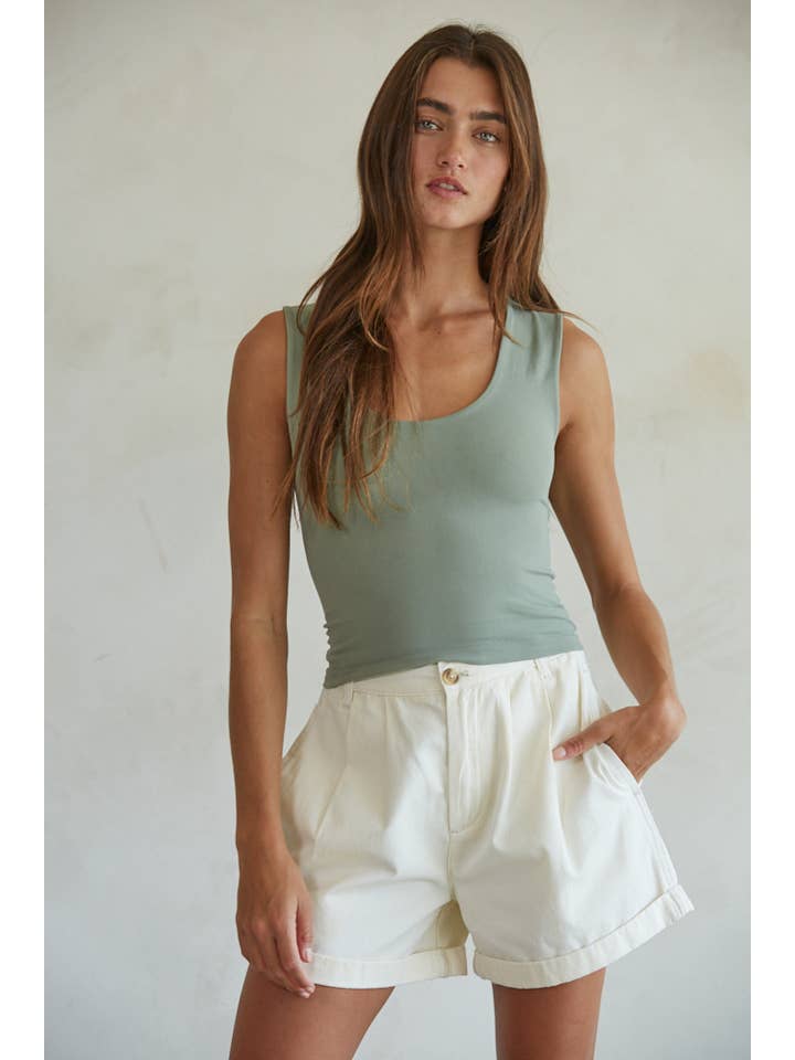 By Together – wholesale Linne (Tryckt) - Dam – S1187N | Dubbelskiktad sömlös topp29