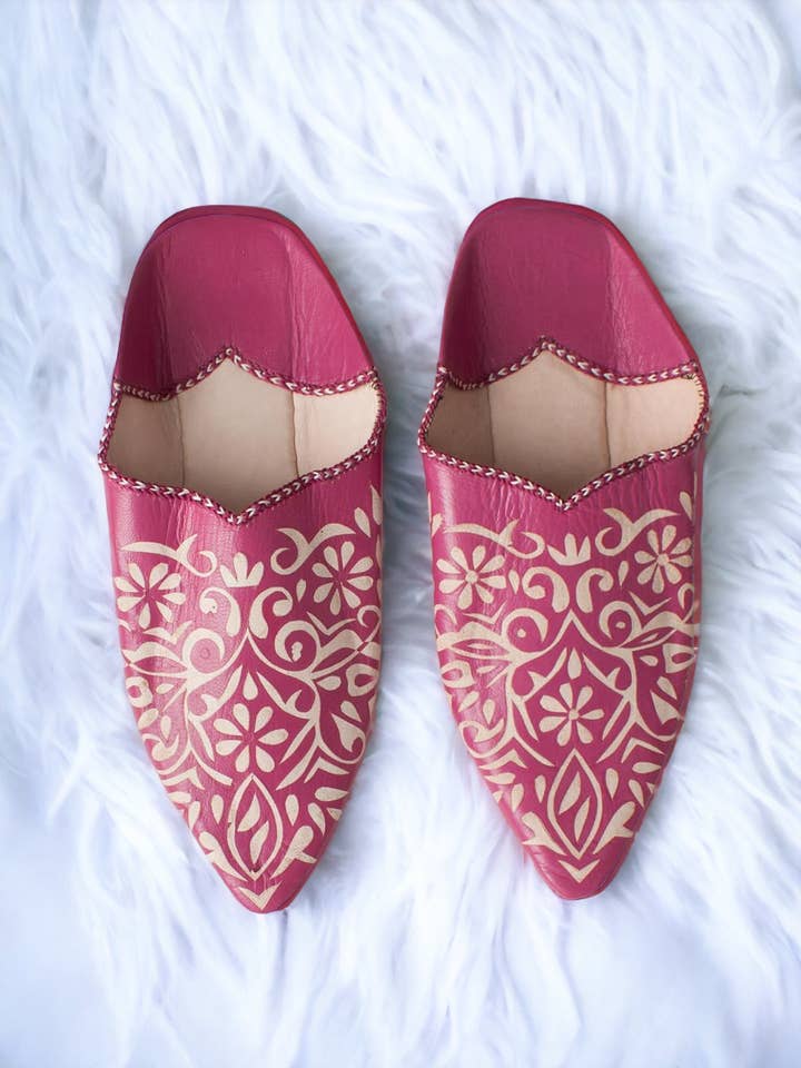 HandmadeBestSeller - Wholesale Slippers – Women's - Women Moroccan Leather Slippers, Decorative Babouche4