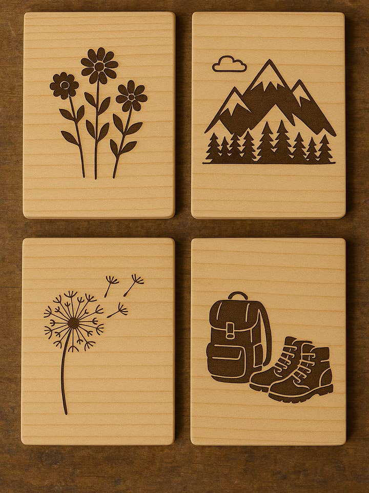 Klein houten bord met natuurmotief – verschillende ontwerpen voor wholesale door Wunderquelle Emmental