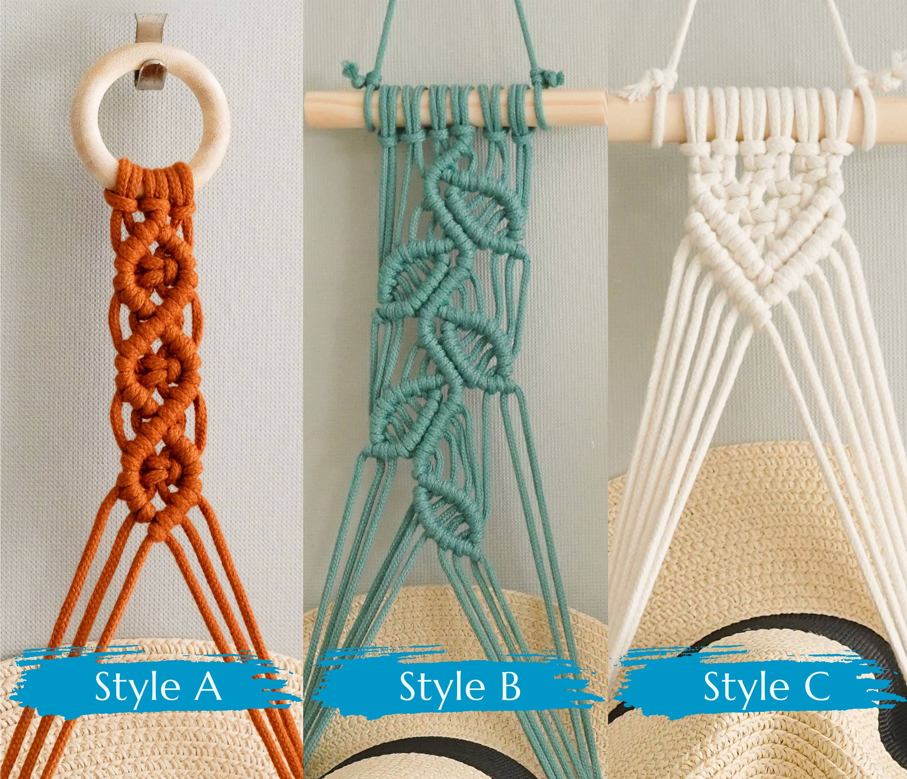 BeanDaikon - Wholesale Hat Rack - Boho Macrame Hat Hanger, Hat Organizer H013