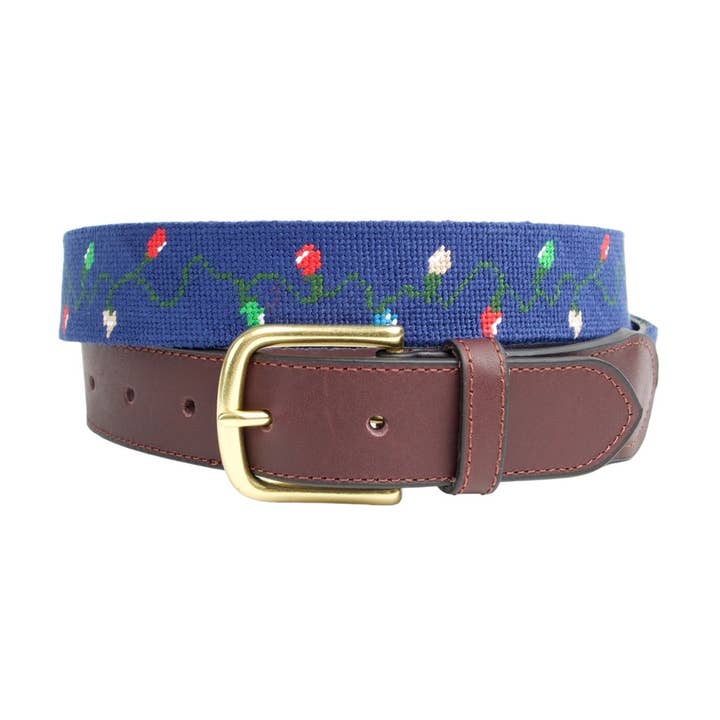 Christmas Lights Children's Needlepoint Belt for wholesale by Needle Golf