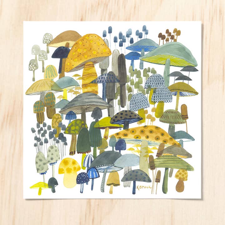 Champignons terreux - Impression de production pour la vente par Kerstin Stock Art