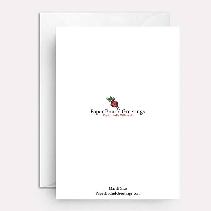 Paper Bound Greetings - Wholesale Birthday Card - Mardi Gras Greeting And Birthday Cards - Personalized