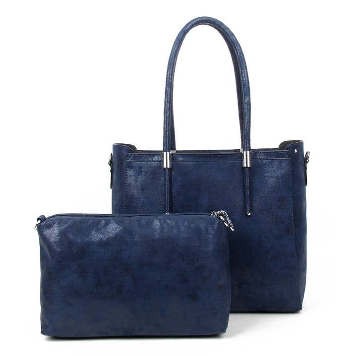 Medium Size Metallic  Bag in Bag with Long Strap-7038 for wholesale by Superbia