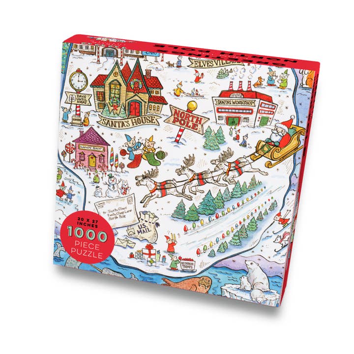TF Publishing - Paper Goods - Wholesale Puzzle - Adult - 1000 Piece Greetings From The North Pole Christmas Jigsaw3