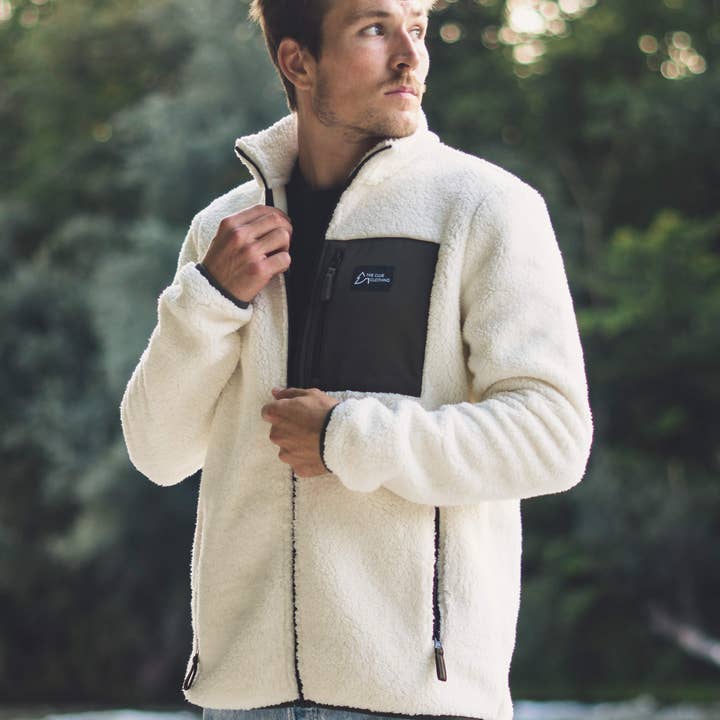 Veste en polaire Sherpa pour hommes Unisexe pour la vente par The Clue Clothing