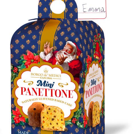 BORGO DE MEDICI USA – wholesale Kakmix – 80g Mini Panettone ”Placera hållare box” Hylla Ready Tray (12 p1