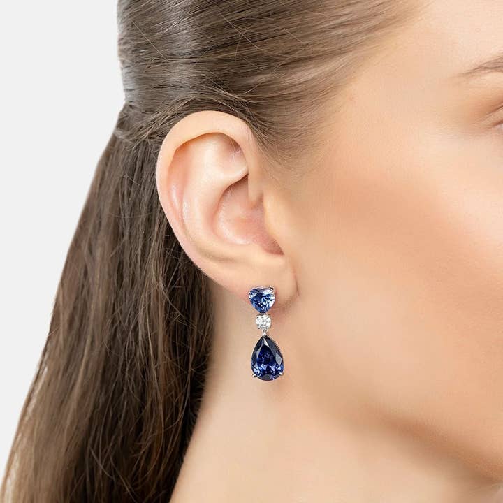 Latelita - Venta al por mayor Pendientes colgantes - Pendientes Lágrima de Tanzanita Irina Plata2