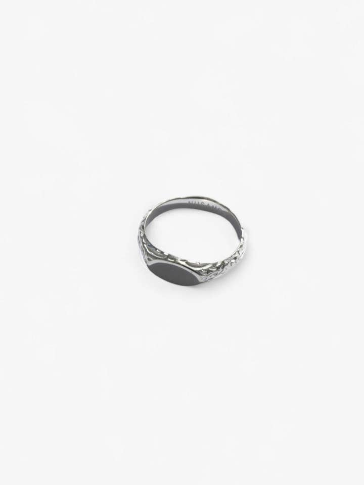 Bague Sceau Miroir | Argent Sterling pour la vente par Nusands