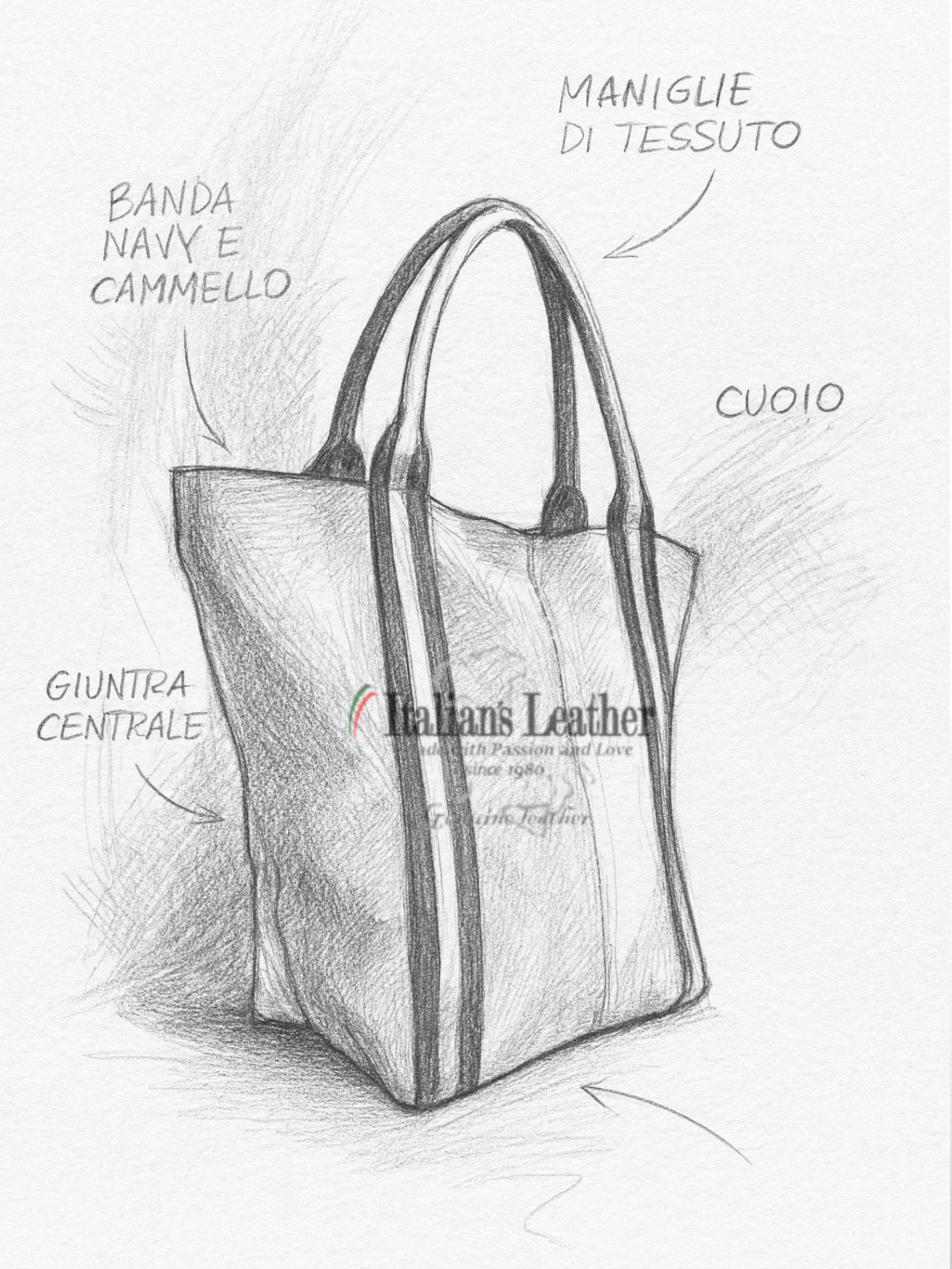 ITALIAN'S LEATHER - Wholesale Tote Bag - Women's - Melody Suede Leather Tote Bag 22189042