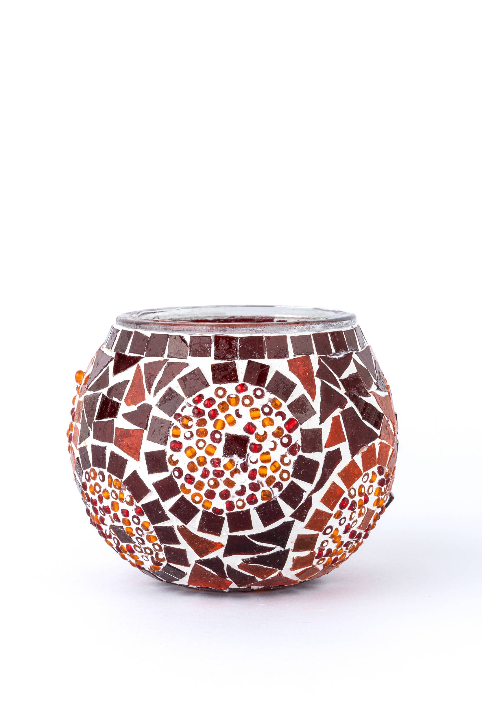 KAFTHAN - Wholesale Candle Holder - Large Mosaic Glass Candle Holders | Christmas Holiday Decor32
