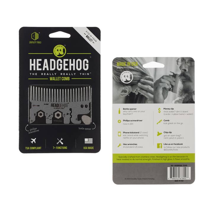 Zootility - Wholesale Hair Brush/Comb - Headgehog Multi-Tool Handy Comb