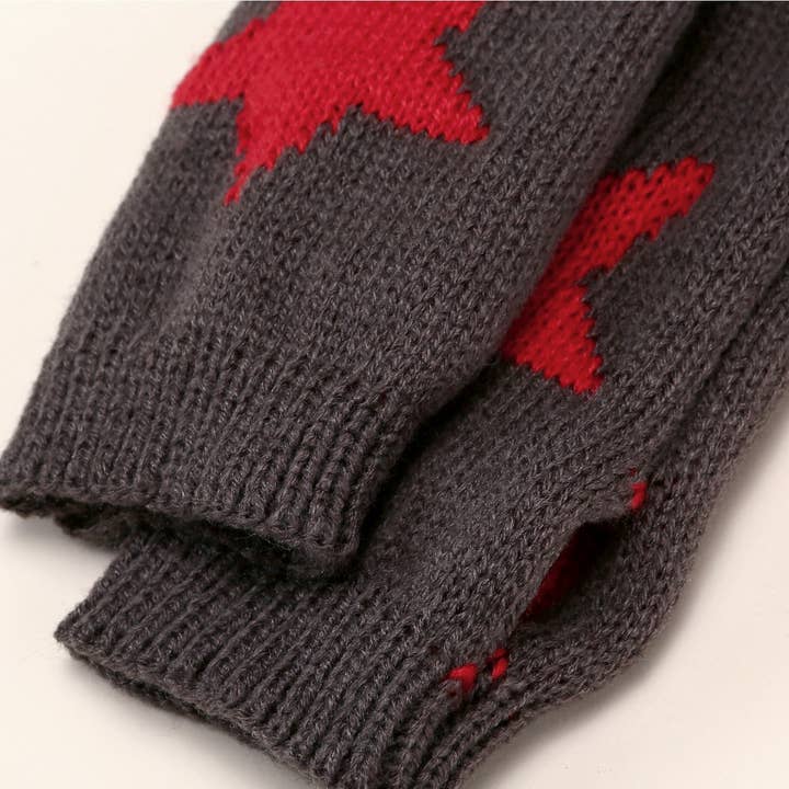 ACCITY - Wholesale Gloves - Women's - Acrylic Star Arm Sleeves – Warm Fingerless Design_CWAG00855