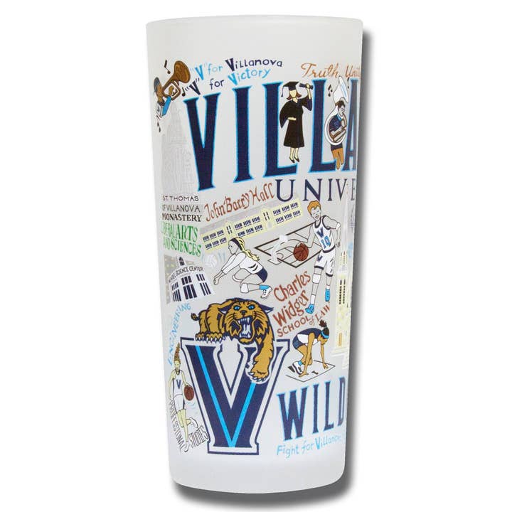 Villanova University Collegiate Drinking Glass for wholesale by catstudio
